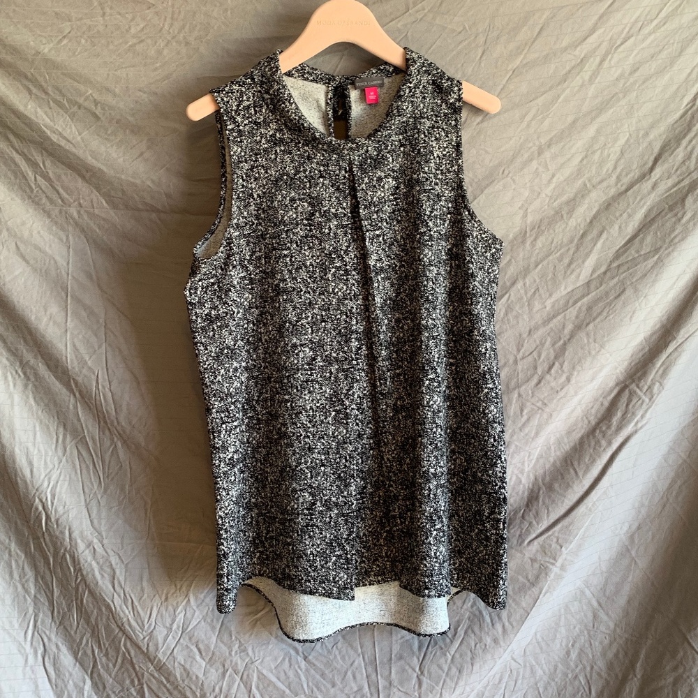 Vince Camuto black & white blouse, size M